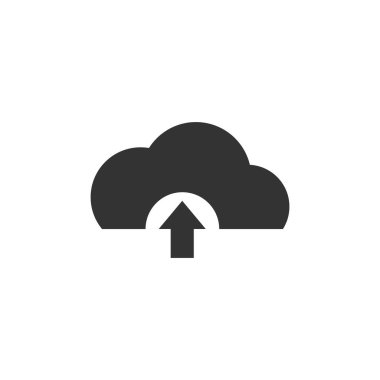 Cloud icon isolated on white background. Upload symbol modern simple vector icon for website design, mobile app, ui. Vector Illustration clipart