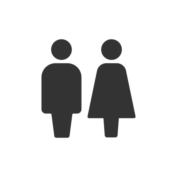 Männliches Und Weibliches Symbol Isoliert Auf Weißem Hintergrund Zeichen Symbol — Stockvektor