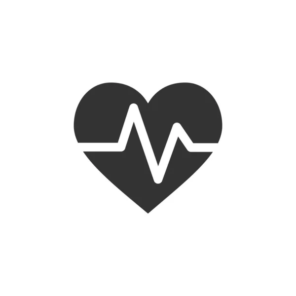 Ícone Batimento Cardíaco Cardio Símbolo Moderno Simples Vetor Ícone Para — Vetor de Stock