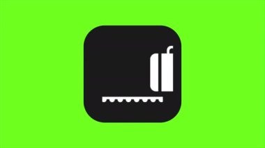 Yeşil Ekran 'da bagaj teslim alma animasyonu. Yüksek Kalite 4K Canlandırması