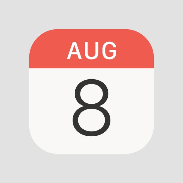 August Icon Isolated Background Calendar Symbol Modern Simple Vector Icon — Stock Vector