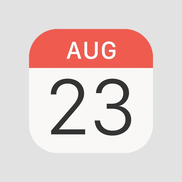 8月23日图标分离背景 日历符号现代 图标网站设计 移动应用 病媒图解 — 图库矢量图片
