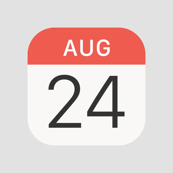 Εικονίδιο Αυγούστου Απομονώνεται Στο Παρασκήνιο Ημερολόγιο Σύμβολο Σύγχρονο Απλό Διάνυσμα — Διανυσματικό Αρχείο