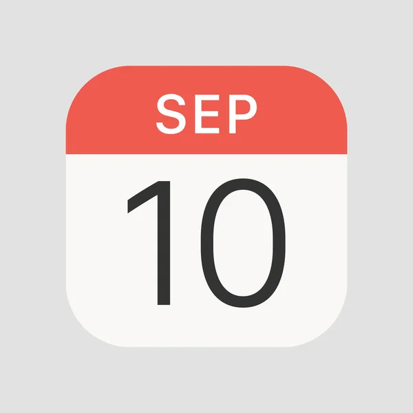 Σεπτεμβρίου Εικονίδιο Απομονώνεται Στο Παρασκήνιο Ημερολόγιο Σύμβολο Σύγχρονο Απλό Διάνυσμα — Διανυσματικό Αρχείο
