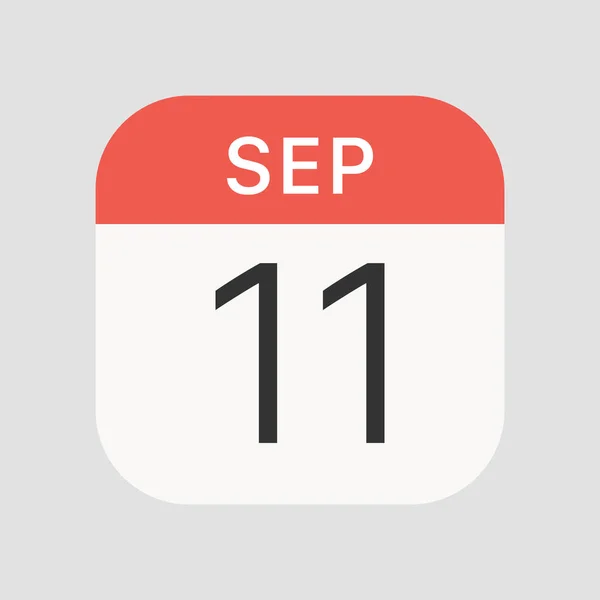 9月11日的图标孤立的背景 日历符号现代 图标网站设计 移动应用 病媒图解 — 图库矢量图片