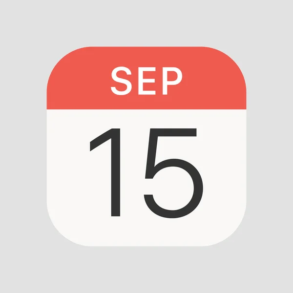 Settembre Icona Isolata Sullo Sfondo Simbolo Calendario Moderno Semplice Vettore — Vettoriale Stock