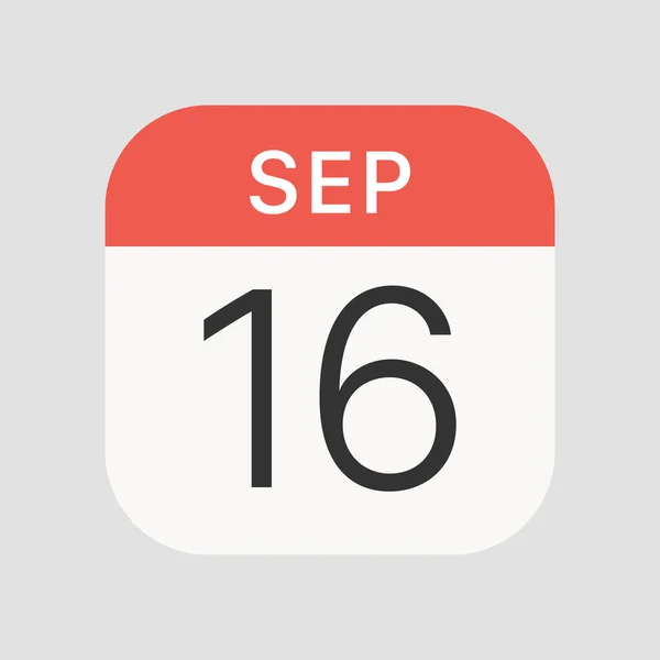 Settembre Icona Isolata Sfondo Simbolo Calendario Moderno Semplice Vettore Icona — Vettoriale Stock
