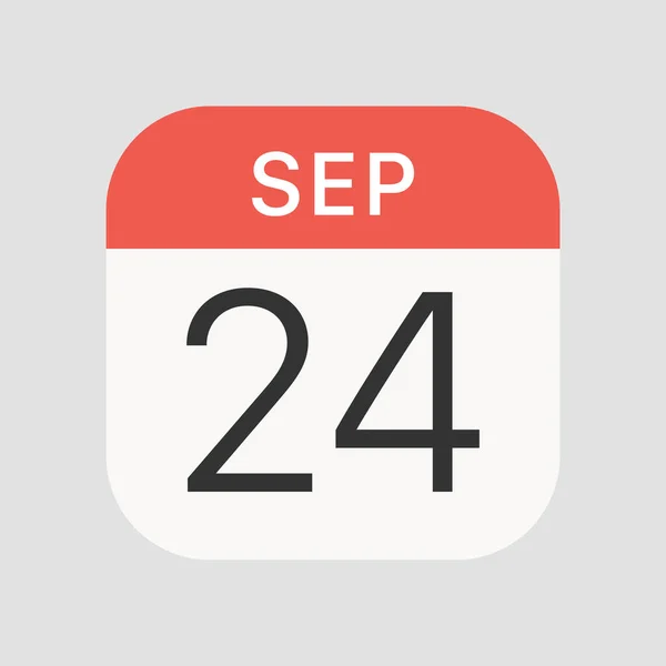 September Pictogram Geïsoleerd Achtergrond Kalender Symbool Modern Eenvoudig Vector Pictogram — Stockvector