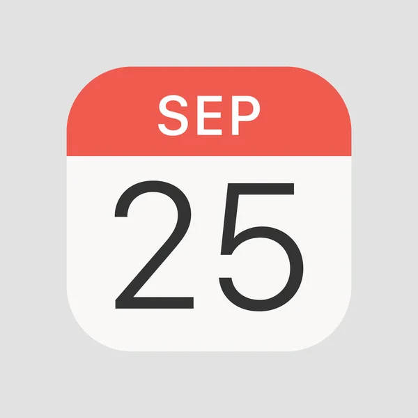 September Symbol Isoliert Auf Dem Hintergrund Kalendersymbol Modern Einfach Vektor — Stockvektor