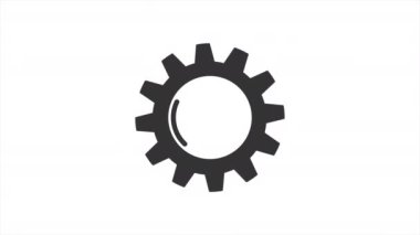 Animasyon Dönen Vites. Cogwheel Yüksek Kaliteli 4K Video Ayarları