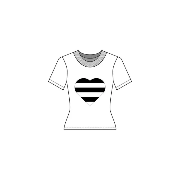 Ikona Koszulki Odizolowana Białym Tle Odzież Symbol Nowoczesny Prosty Wektor — Wektor stockowy