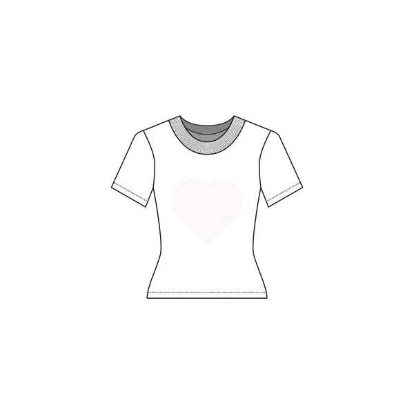 T恤图标隔离在白色背景 服装符号现代 图标网站设计 移动应用 病媒图解 — 图库矢量图片