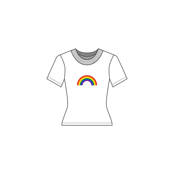 Ícone Camiseta Isolado Fundo Branco Vestuário Símbolo Moderno Simples Vetor — Vetor de Stock