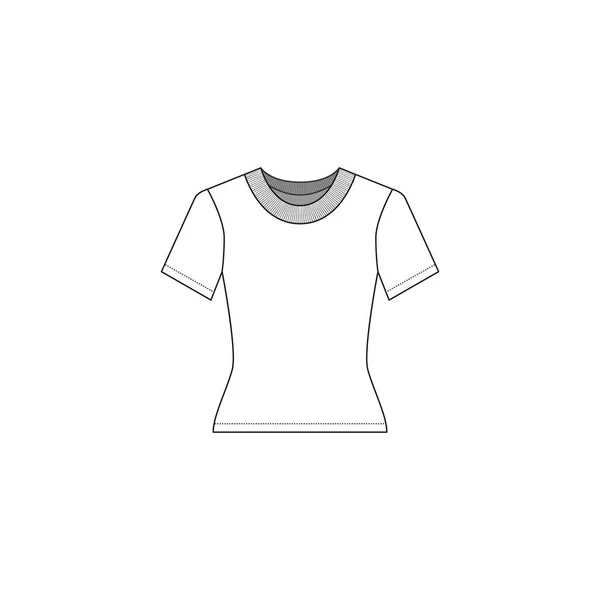 Camiseta Icono Aislado Sobre Fondo Blanco Símbolo Ropa Moderno Simple — Vector de stock