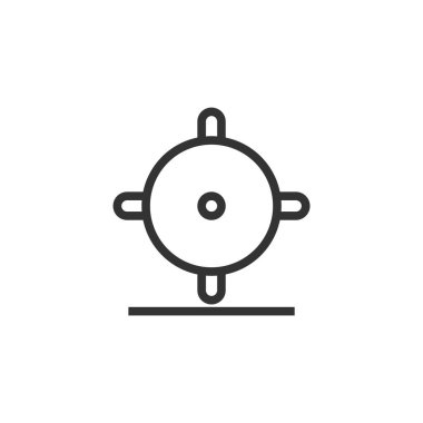 Kumaş simgesinin dövülme süreci beyaz arkaplanda izole edildi. Grafik sembolü modern, basit, vektör, web sitesi tasarımı için simge, mobil uygulama, ui. Vektör İllüstrasyonu