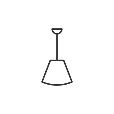 Beyaz arkaplanda izole edilmiş avize simgesi. Lamba sembolü modern, basit, vektör, web sitesi tasarımı için simge, mobil uygulama, ui. Vektör İllüstrasyonu