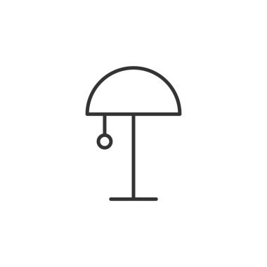 Lamba simgesi beyaz arkaplanda izole edildi. Işık sembolü modern, basit, vektör, web sitesi tasarımı için simge, mobil uygulama, ui. Vektör İllüstrasyonu