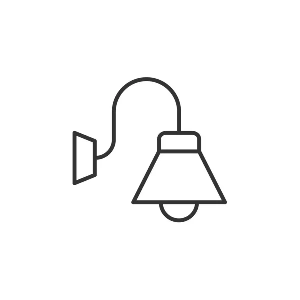 Lampikon Isolerad Vit Bakgrund Ljussymbol Modern Enkel Vektor Ikon För — Stock vektor