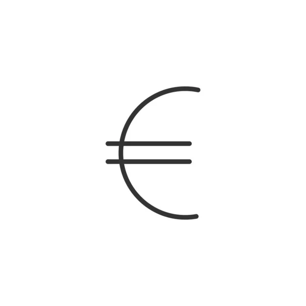 Ícone Euro Isolado Fundo Branco Símbolo Moeda Moderno Simples Vetor — Vetor de Stock