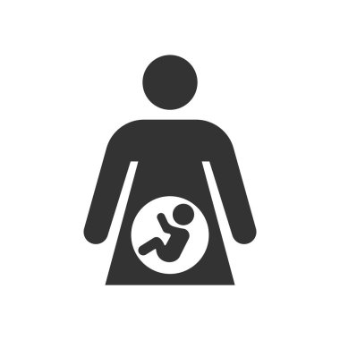 Pregnant woman icon isolated on white background. Healthcare symbol modern, simple, vector, icon for website design, mobile app, ui. Vector Illustration