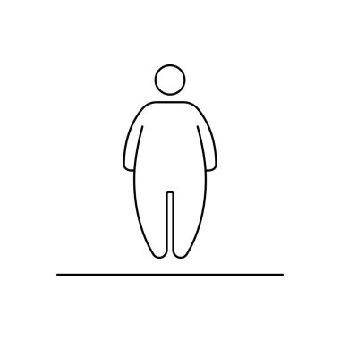 Standing human figure icon isolated on white background. Public information symbol modern, simple, vector, icon for website design, mobile app, ui. Vector Illustration clipart