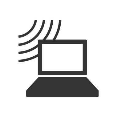 Beyaz arkaplanda kablosuz ağ simgesi izole edildi. İnternet sitesi tasarımı için modern, basit, vektör, simge, mobil uygulama, ui. Vektör İllüstrasyonu