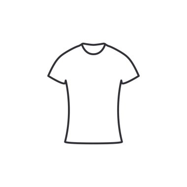 Taslak tişört ikonu. Tişört sembolü modern, basit, vektör, web sitesi tasarımı için simge, mobil uygulama, ui. Vektör İllüstrasyonu
