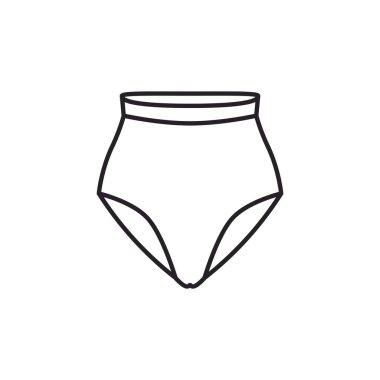 Beyaz arka planda izole edilmiş orta bel simgesi. Kadın iç çamaşırı sembolü modern, basit, vektör, web sitesi tasarımı için simge, mobil uygulama, ui. Vektör İllüstrasyonu