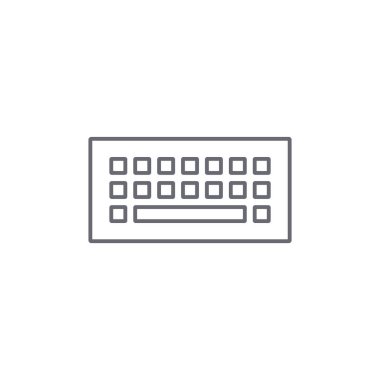 Klavye simgesi. Bilgisayar sembolü modern, basit, vektör, web sitesi tasarımı için simge, mobil uygulama, ui. Vektör İllüstrasyonu