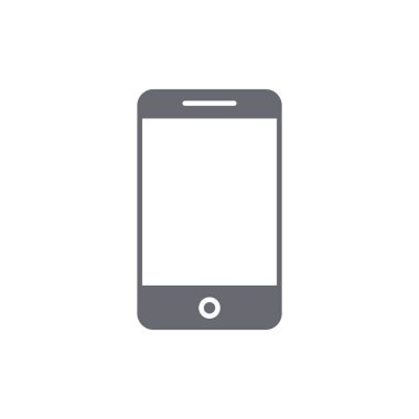 Beyaz arkaplanda akıllı telefon simgesi izole edildi. Gadget sembolü modern, basit, vektör, web sitesi tasarımı için simge, mobil uygulama, ui. Vektör İllüstrasyonu