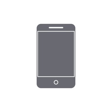 Beyaz arkaplanda akıllı telefon simgesi izole edildi. Gadget sembolü modern, basit, vektör, web sitesi tasarımı için simge, mobil uygulama, ui. Vektör İllüstrasyonu