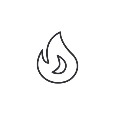 Beyaz arkaplanda izole edilmiş ateş simgesi. Alev sembolü modern, basit, vektör, web sitesi tasarımı için simge, mobil uygulama, ui. Vektör İllüstrasyonu