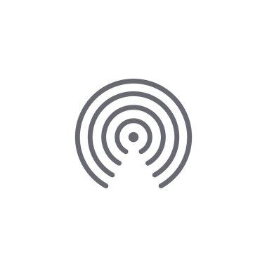 Beyaz arkaplanda hava indirme simgesi izole edildi. Hot Spot Router sembolü web sitesi tasarımı için basit vektör simgesi, mobil uygulama, ui. Vektör İllüstrasyonu