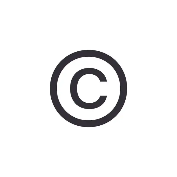 Telif hakkı işareti. Telif hakkı simgesi. Vektör EPS10