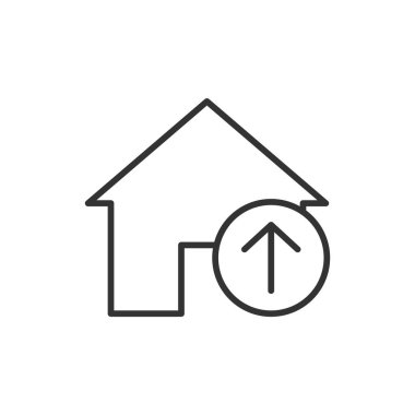 Beyaz arkaplanda ev simgesi izole edildi. Gayrimenkul sembolü modern, basit, vektör, web sitesi tasarımı için simge, mobil uygulama, ui. Vektör İllüstrasyonu