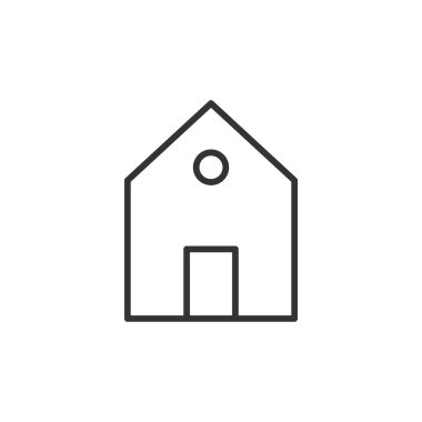 Beyaz arkaplanda ev simgesi izole edildi. Web sitesi tasarımı için modern, basit, vektör, simge oluşturma, mobil uygulama, ui. Vektör İllüstrasyonu