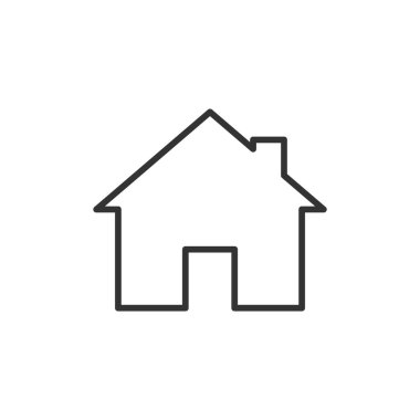 Beyaz arkaplanda ev simgesi izole edildi. Ev sembolü modern, basit, vektör, web sitesi tasarımı için simge, mobil uygulama, ui. Vektör İllüstrasyonu
