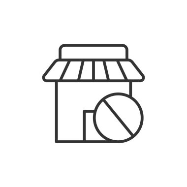 Beyaz arkaplanda ikonu izole et. Mağaza sembolü modern, basit, vektör, web sitesi tasarımı için simge, mobil uygulama, ui. Vektör İllüstrasyonu