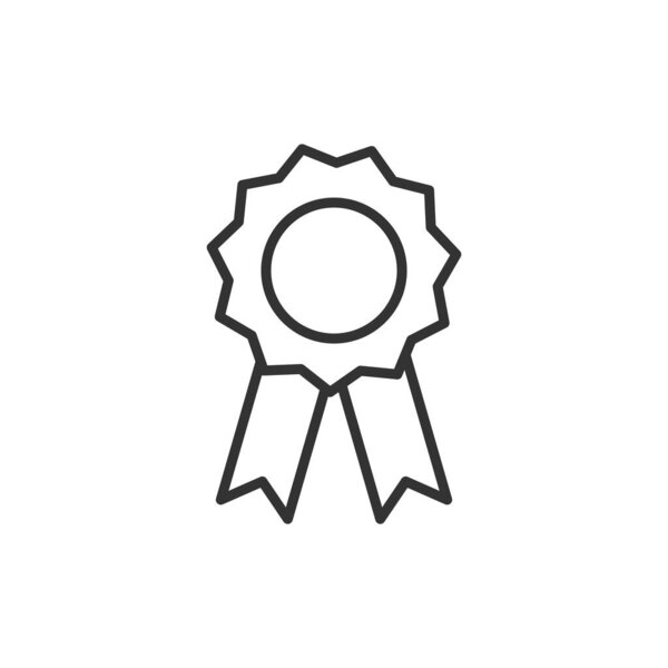 Badge icon isolated on white background. Achievement symbol modern, simple, vector, icon for website design, mobile app, ui. Vector Illustration