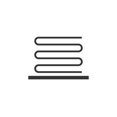 Kumaş yığını simgesi beyaz arkaplanda izole edildi. Grafik sembolü modern, basit, vektör, web sitesi tasarımı için simge, mobil uygulama, ui. Vektör İllüstrasyonu