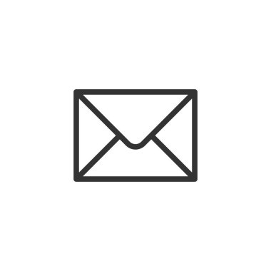 Zarf simgesi beyaz arkaplanda izole edildi. Postane sembolü modern, basit, vektör, web sitesi tasarımı için simge, mobil uygulama, ui. Vektör İllüstrasyonu