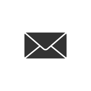 Zarf simgesi beyaz arkaplanda izole edildi. Harf sembolü modern, basit, vektör, web sitesi tasarımı simgesi, mobil uygulama, ui. Vektör İllüstrasyonu