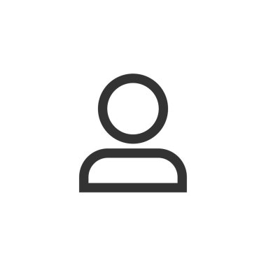 Avatar ikonu. Web sitesi tasarımı için kullanıcı sembolü modern, basit, vektör, simge, mobil uygulama, ui. Vektör İllüstrasyonu