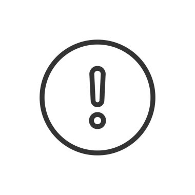 Beyaz arkaplanda ünlem işareti simgesi izole edildi. Uyarı sembolü modern, basit, vektör, web sitesi tasarımı için simge, mobil uygulama, ui. Vektör İllüstrasyonu