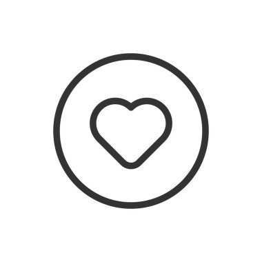 Beyaz arka planda kalp simgesi izole edildi. Web sitesi tasarımı için sembol, basit, vektör, simge gibi, mobil uygulama, ui. Vektör İllüstrasyonu