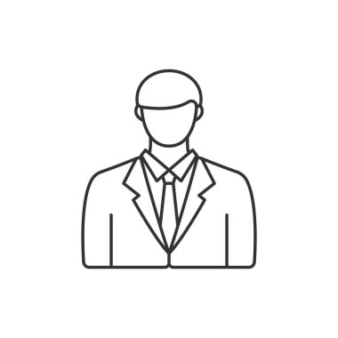 Yüzsüz adam simgesi beyaz arkaplanda izole edildi. Erkek karakter sembolü modern, basit, vektör, web sitesi tasarımı için simge, mobil uygulama, ui. Vektör İllüstrasyonu