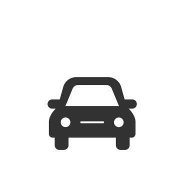 Beyaz arka planda araba simgesi izole edildi. Araç sembolü modern, basit, vektör, web sitesi tasarımı için simge, mobil uygulama, ui. Vektör İllüstrasyonu