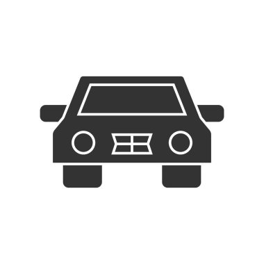 Beyaz arka planda araba simgesi izole edildi. Ulaşım modern, basit, vektör, web sitesi tasarımı için simge, mobil uygulama, ui. Vektör İllüstrasyonu