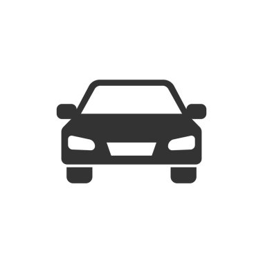 Beyaz arka planda araba simgesi izole edildi. Araç Taşımacılığı modern, basit, vektör, web sitesi tasarımı için simge, mobil uygulama, ui. Vektör İllüstrasyonu