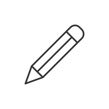 Kalem simgesi beyaz arkaplanda izole edildi. Eğitim sembolü modern, basit, vektör, web sitesi tasarımı için simge, mobil uygulama, ui. Vektör İllüstrasyonu